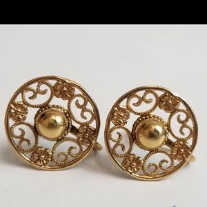 vintage 12 K gold filled earrings.